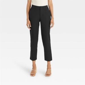A New Day Women’s Mid-Rise Slim Straight Fit Side Split Trousers NWT